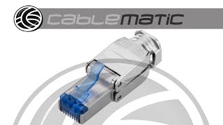 Conector FTP Cat.6A RJ45 macho crimpado sin herramientas - distribuido por CABLEMATIC ®