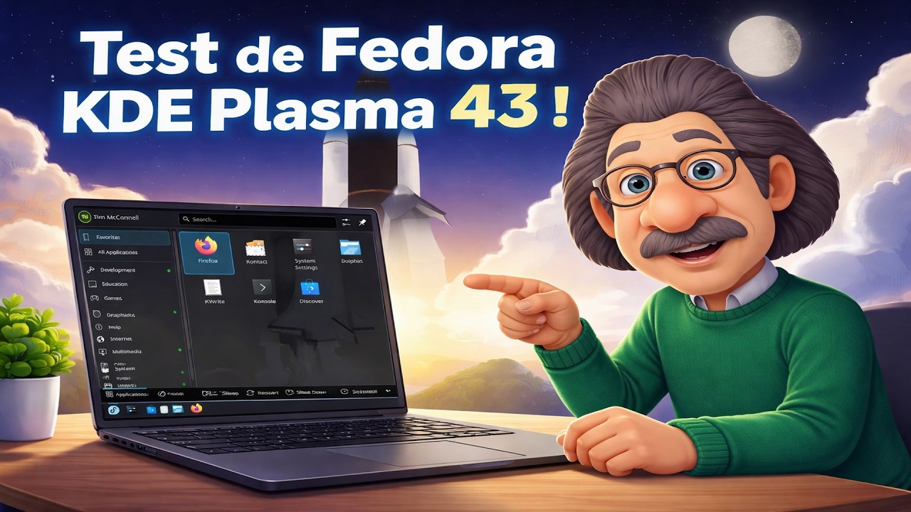 Mon petit test de Fedora KDE Plasma 43, un peu cahotique ! - YouTube