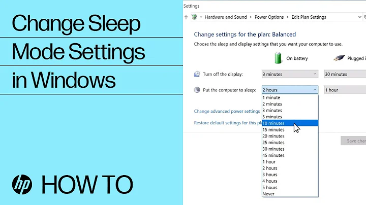 Change Sleep Mode Settings in Windows | HP Computers | HP