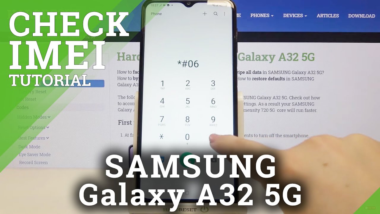 เช็ค imei samsung  New 2022  How to Check IMEI \u0026 SN in SAMSUNG Galaxy A32 5G – Find Serial Number \u0026 IMEI