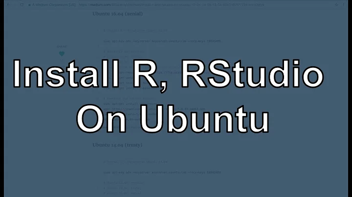 Install R and RStudio on Ubuntu 12.04/14.04/16.04