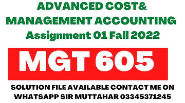 mgt 605 solution fall 2022