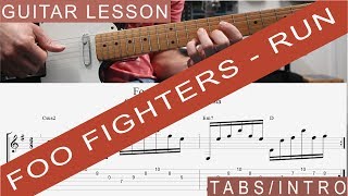 Download lagu Foo Fighters, Run, TAB, Guitar Lesson, Tutorial, Intro/Verse, How to play