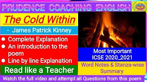 The Cold Within Line by line explanation The Cold Within by James Patrick Kinney  Summary Paraphrase