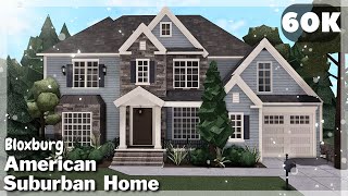 BLOXBURG: Suburban American Home Speedbuild | Roblox House Build