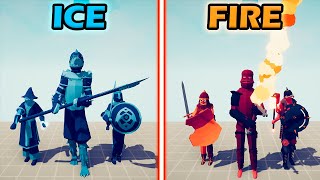 ICE TEAM vs FIRE TEAM  Totally Accurate Battle Simulator | TABS