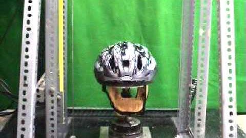 Video of cycling helmet testing