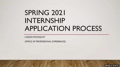 Spring 2021 Internship Application Introduction