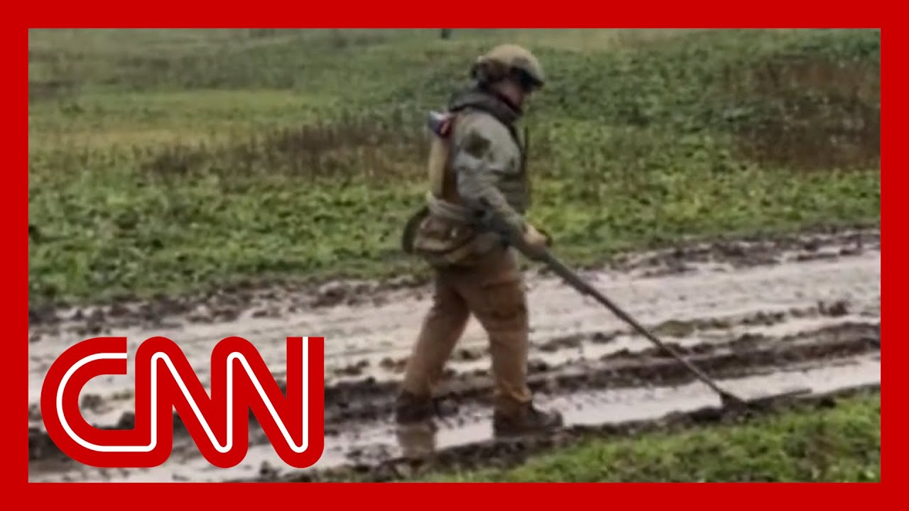 US army veteran explains how he finds Russian land mines hidden in Ukraine