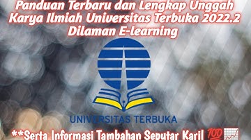 Cara Unggah Karil/Karya Ilmiah Final Universitas Terbuka dilaman e-learning