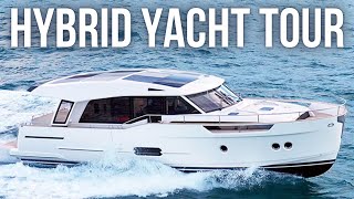 Touring a $935,000 Hybrid Yacht | Greenline 48 Coupe Hybrid Yacht Walkthrough