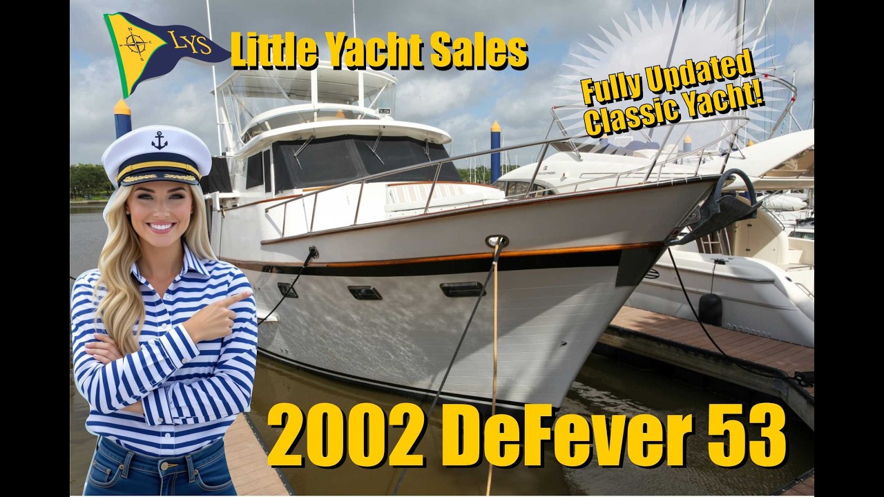 ⁣Bluewater or Great Loop - This Superb 2002 DeFever 53 is Your Ticket - For Sale - Little Yacht Sales