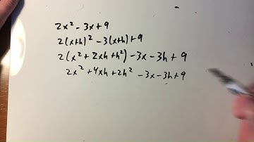 Finding the Difference Quotient