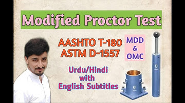 Modified Proctor Test (AASHTO T-180 and ASTM D1557) in Urdu/Hindi with English Subtitles