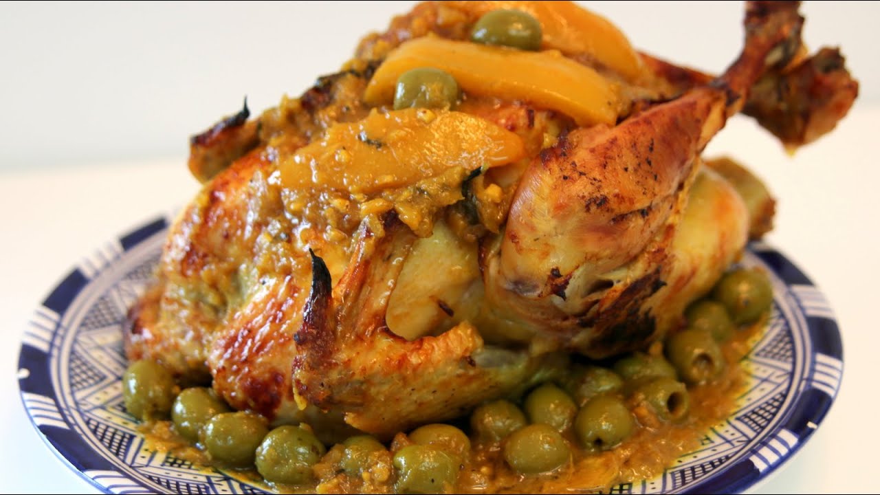 Chicken With Olives And Preserved Lemons Recipe Cookingwithalia regarding Roast Chicken Recipe Moroccan