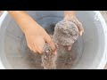 Sand cement cups +chunks +bowls crumbling in water+dry long requested 2 videos compilation💦💧♥️♠🖤asmr