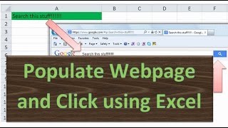 Populate Internet Textbox, Fill Forms, click Submit using Excel
