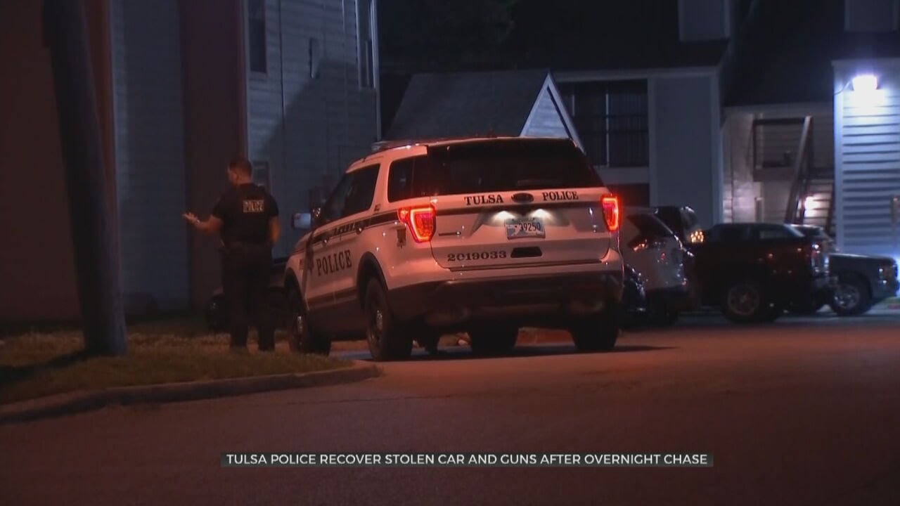 Tulsa Police Recover Stolen Car, Guns After Overnight Chase - YouTube