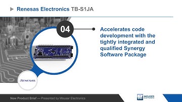 Renesas Electronics TB-S1JA Synergy™ Target Board — New Product Brief | Mouser Electronics