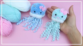 Такая милая игрушка без вязания! Очаровательные медузы из ниток / Charming jellyfish of yarn DIY