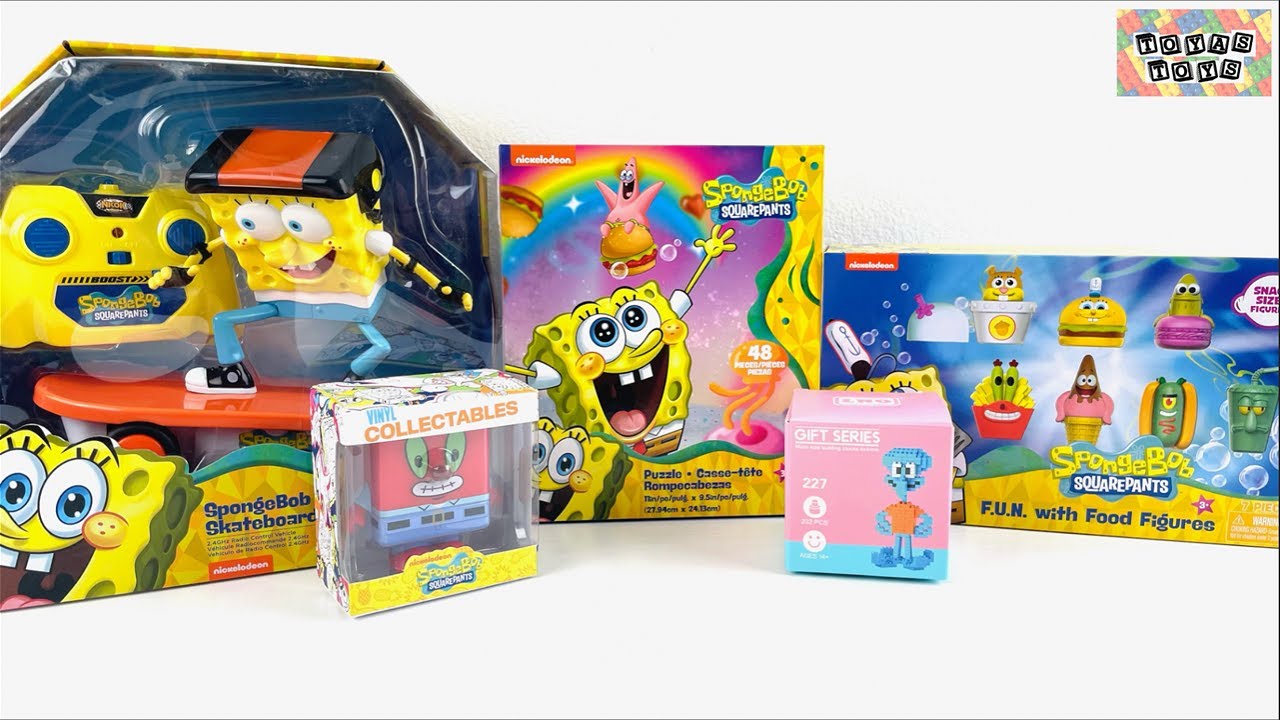 Spongebob SquarePants Collection Unboxing Toy Review ASMR l Fun Food