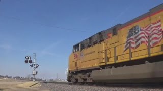 UP 8161 West- Stack Train, Grand Mound, IA, 3/4/17