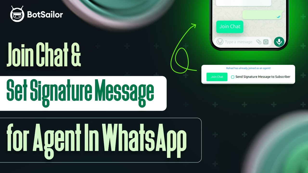 How to Join Chat & Set Signature Message for Agent In WhatsApp - YouTube