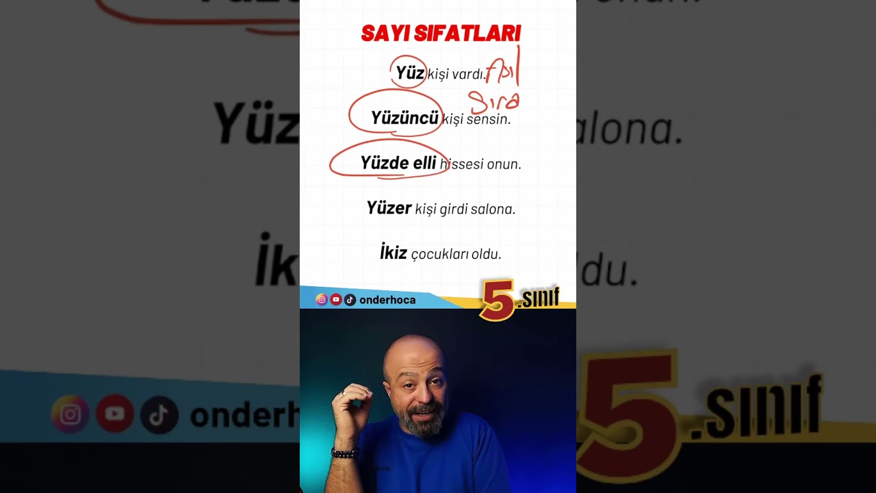 Sayı Sıfatlarının Türleri Bunlar! 🚀 5. Sınıf Türkçe / Önder Hoca 🚀 