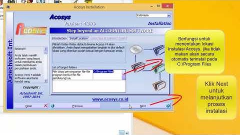 Cara install Acosys V4