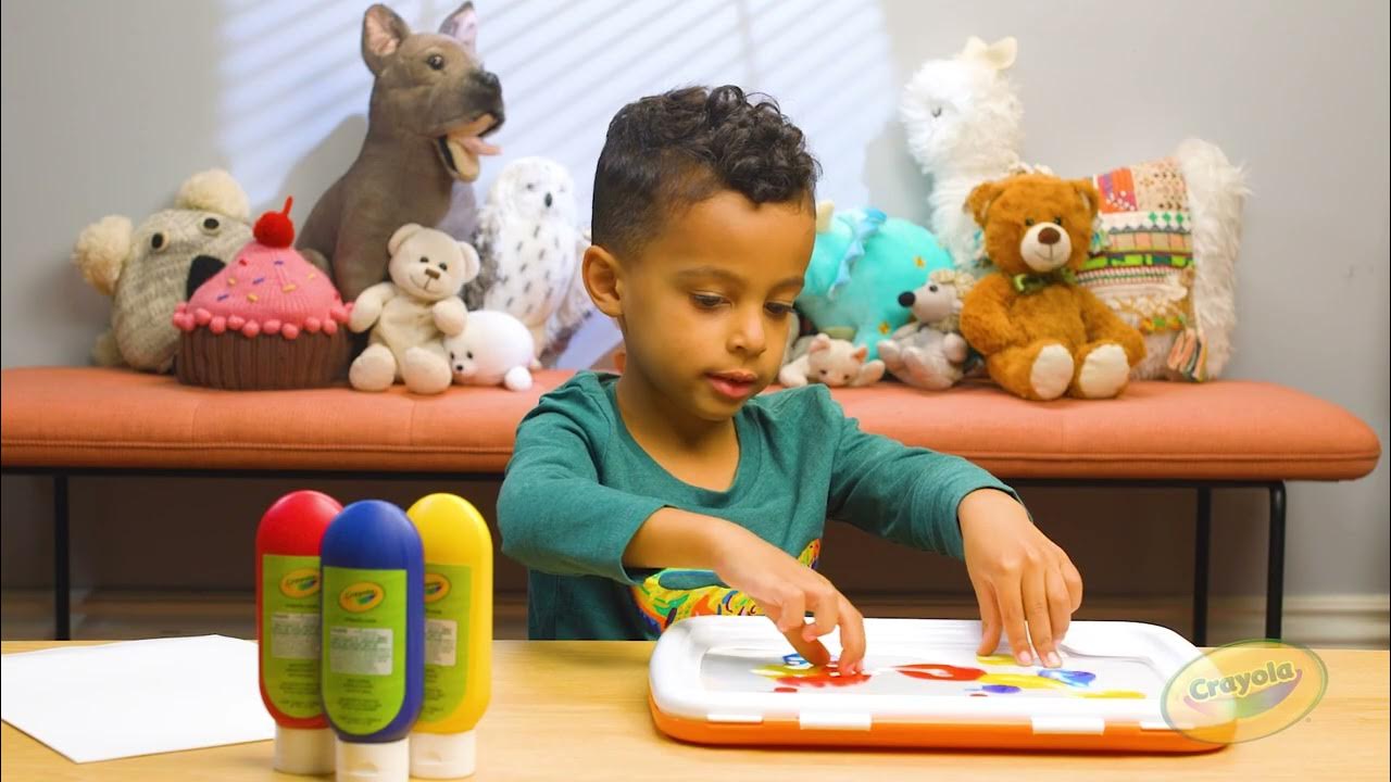 Crayola Easy Clean Finger Paint Station Crayola Product Demo YouTube