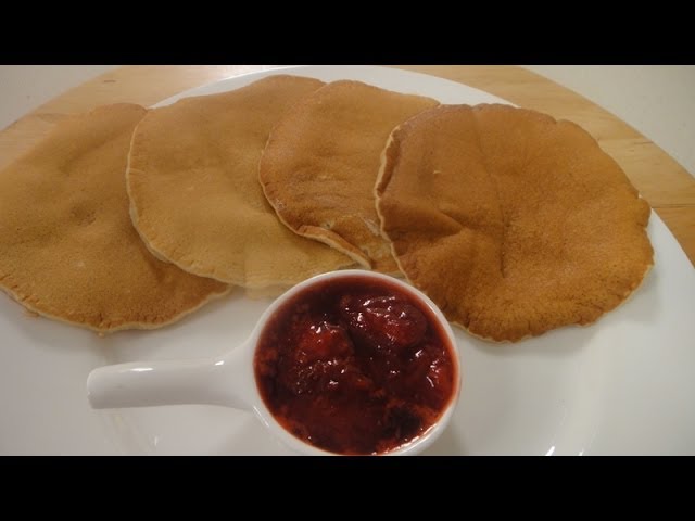 Cinnamon And Vanilla Pancakes With Poached Strawbe