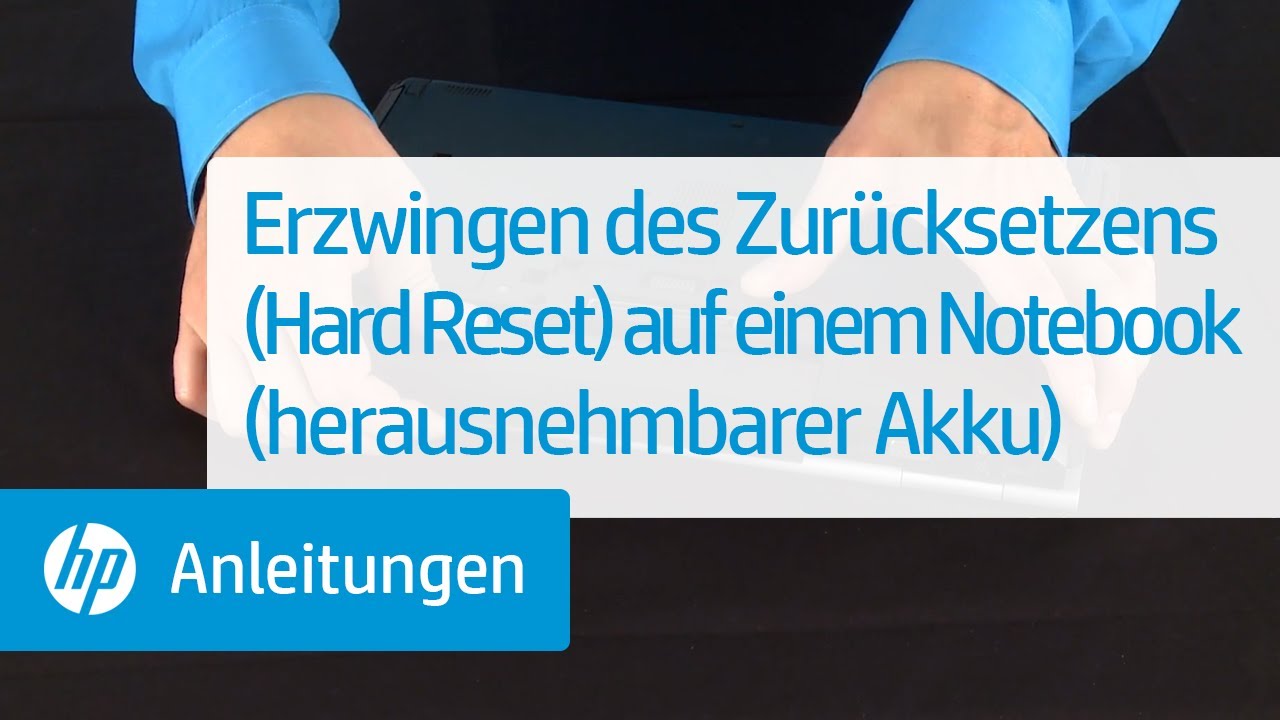 Erzwingen des Zurücksetzens (Hard Reset) auf einem Notebook (herausnehmbarer Akku)