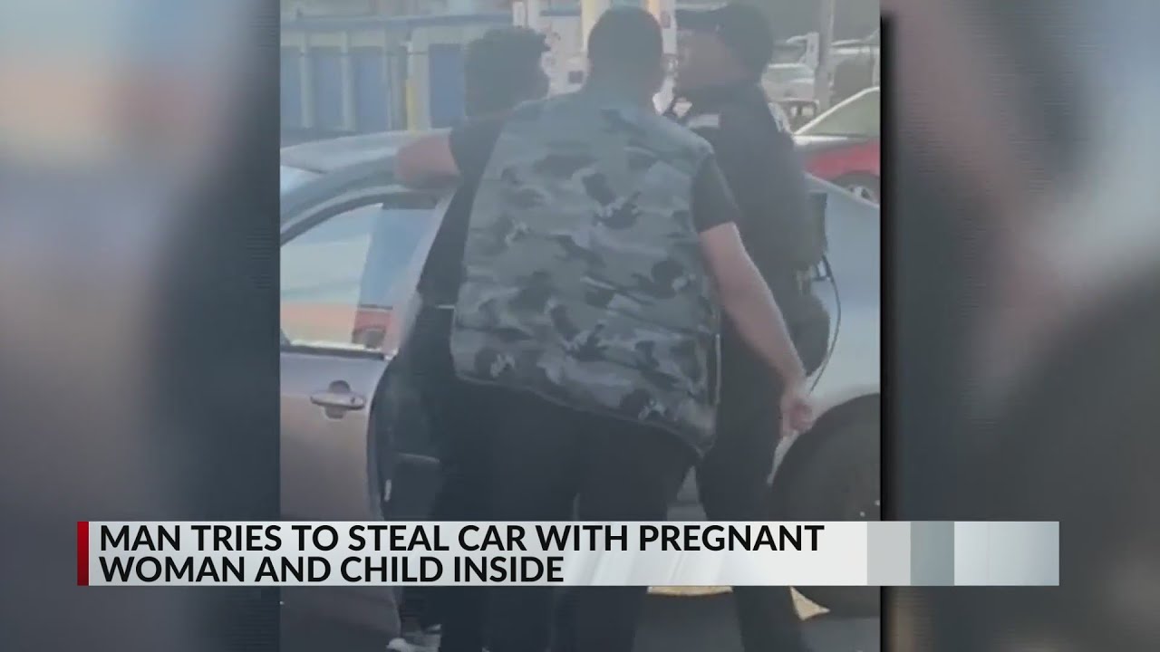 Man tries to steal car at gas station with pregnant woman, toddler ...