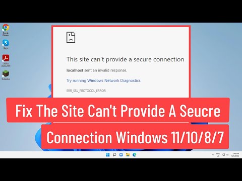 Fix The Site Can't Provide a Secure Connection Try Running Windows Network Diagnostics Windows 11/10