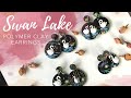 Swan Lake Earrings | Polymer Clay Slab Tutorial