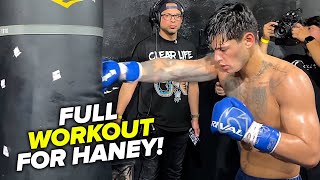 Ryan Garcia FULL WORKOUT for Devin Haney  shows concussive power days away from fight
