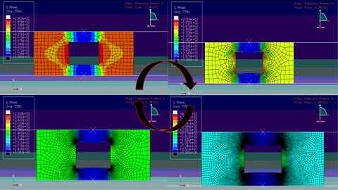 Automatic Re-Meshing - FEM Simulation  - Elastomeric Material - ABAQUS
