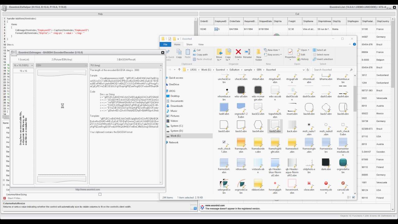 Exontrol ExImages - BASE64 Encoder/Decoder Tool - YouTube