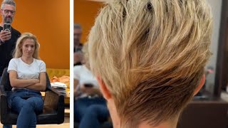 Beth Gets Her Long Hair CUT into A Pixie Cut (You Will Love This Chop)