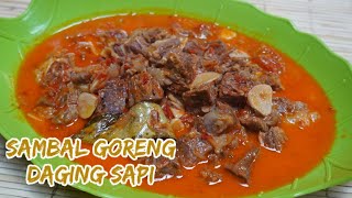 Sambal goreng daging sapi || beef fried chili || kuliner khas Bugis Makassar