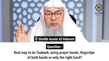 Best way to do Tasbeeh, using prayer beads, fingertips of both hands or only the right hand?