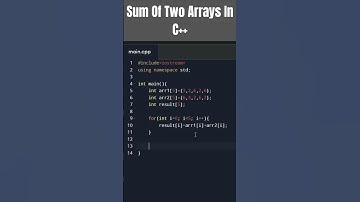 How to Calculate Sum of Two Arrays in C++