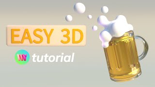 How to make a Glass of Beer | Easy 3D with Womp screenshot 5