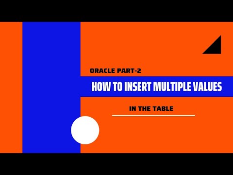 How to insert multiple values in SQL || Oracle #oracle #sql #lab # ...