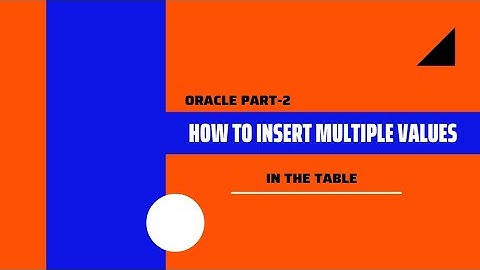 How to insert multiple values in SQL || Oracle #oracle #sql #lab #ritikkumartiwari