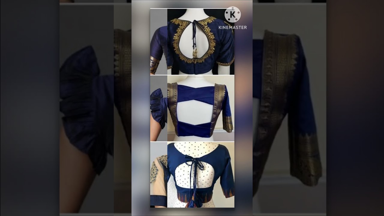 Latest Navy Blue Blouse Design 👌🥰💫🎶 