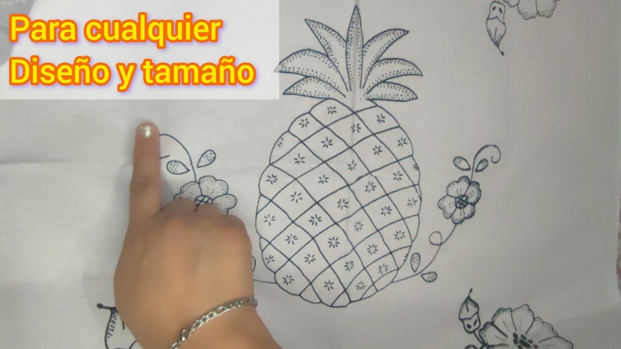 Cómo bordar una PIÑA a Mano
