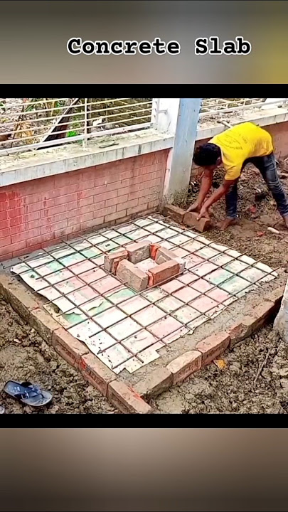 Easy to Making Septic tank Concrete Slab #septictank #construction #shorts