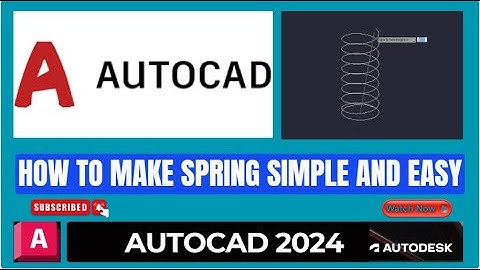 How to draw spring in easy way | AutoCAD 2024 | How to make spring on AutoCAD