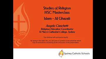 2022 SOR HSC Masterclass: Islam - Al Ghazali